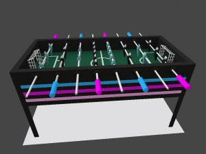 foosball table decades 3D Model