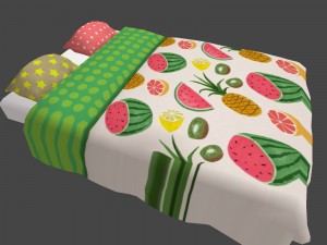beds couple 3Dモデル