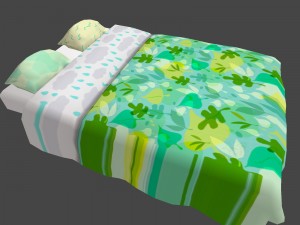 beds couple Modello 3D
