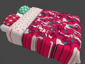 beds couple Modello 3D