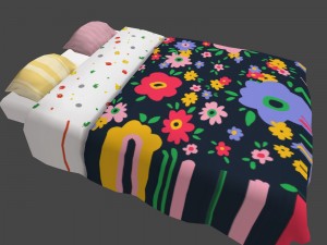 beds couple Modello 3D