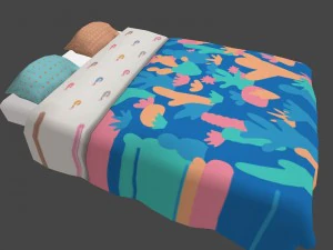beds couple 3D Model