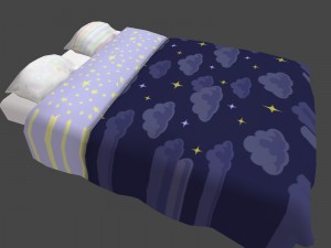 beds couple Modello 3D