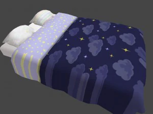beds couple 3D Model