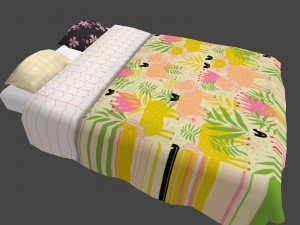 beds couple Modello 3D