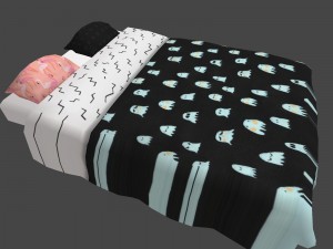 beds couple Modello 3D
