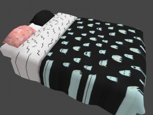 beds couple 3D Model