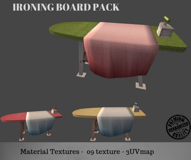 ironing board 3D मॉडल .c4d .max .obj .3ds .fbx .stl .blend 