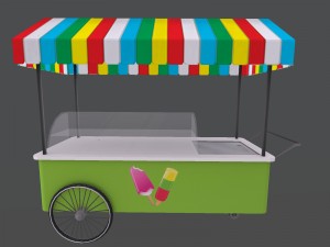 ice cream stand 3D मॉडल