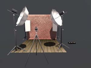 studio photography Modello 3D