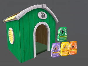 kit pet house food 3D Model