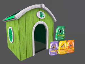 kit pet house food 3D मॉडल