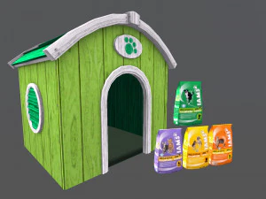 kit pet house food 3D Model