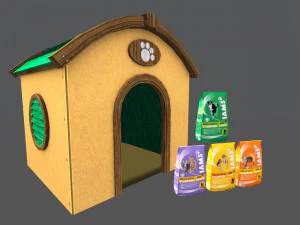 kit pet house food 3D Model