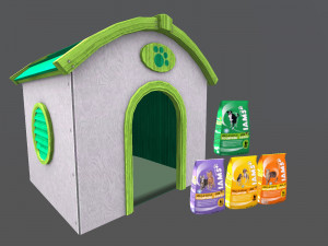 kit pet house food 3D मॉडल