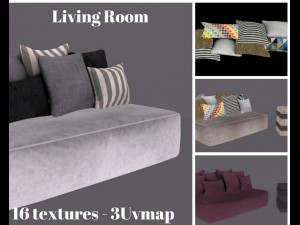sofa set Modelo 3D