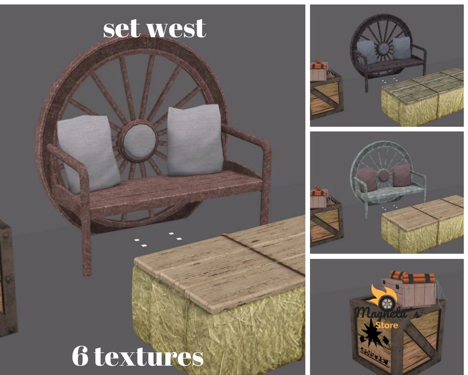 west set 3D Model .c4d .max .obj .3ds .fbx .stl .blend 