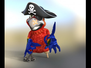 parrot pirate 3D 模型