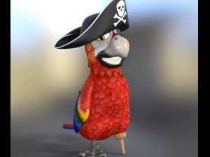 parrot pirate 3D 模型