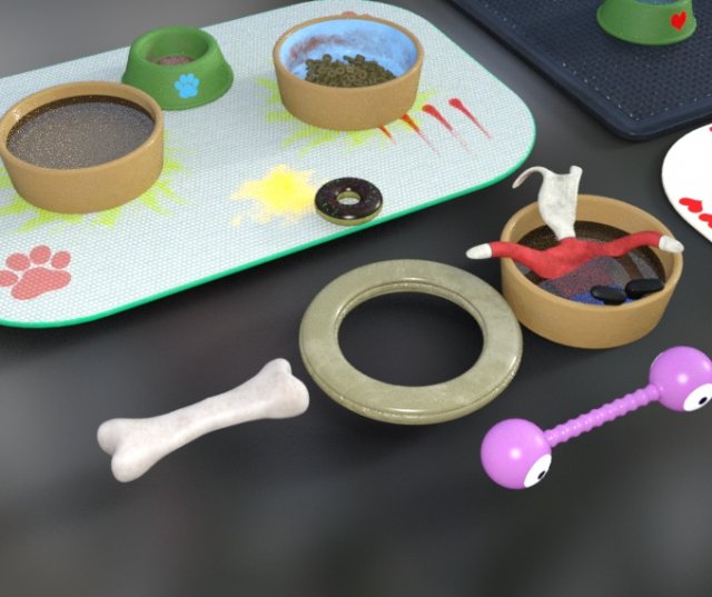 accessories dog pet Modelo 3D .c4d .max .obj .3ds .fbx .stl .blend 
