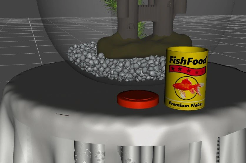 aquarium gold fisher 3d 3D Model .c4d .max .obj .3ds .fbx .stl .blend