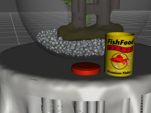 aquarium gold fisher 3d 3D Модель