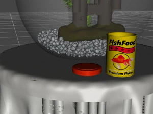 एक्वेरियम गोल्ड फिशर 3डी 3D मॉडल