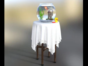 aquarium gold fisher 3d 3D Model