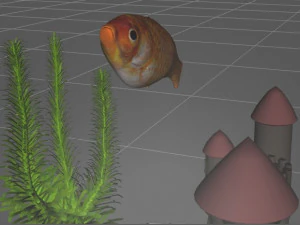 aquarium gold fisher 3d 3D Model