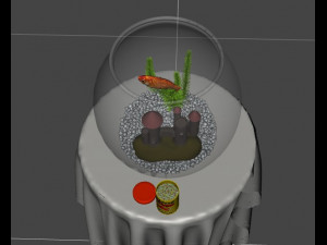 aquarium gold fisher 3d Modelo 3D
