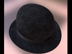 chapeau melon monsieur vintage Modèle 3D