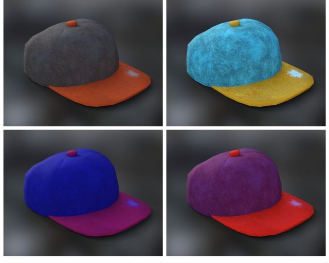 cap young 5 colors unissex Modèle 3D .c4d .max .obj .3ds .fbx .stl .blend 