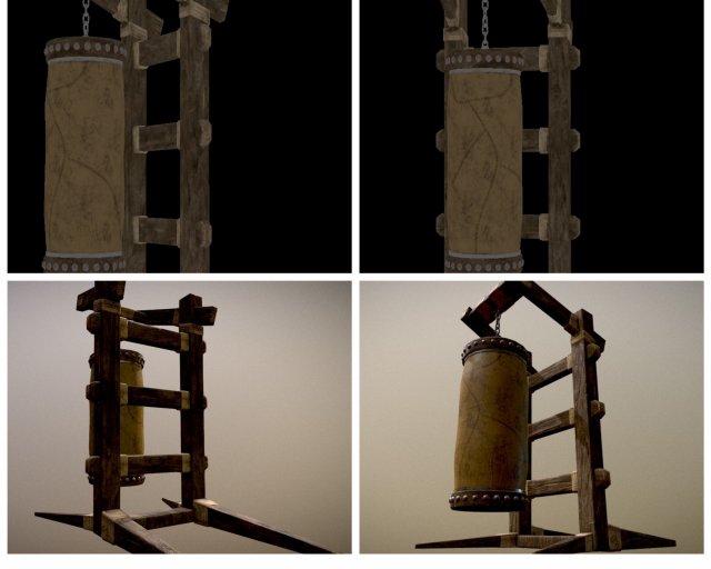 punching bag low decor 3D 모델 .c4d .max .obj .3ds .fbx .stl .blend 