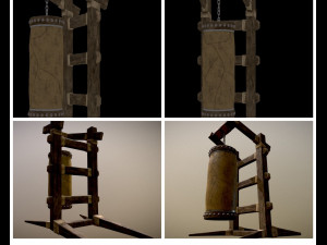 punching bag low decor 3D Model