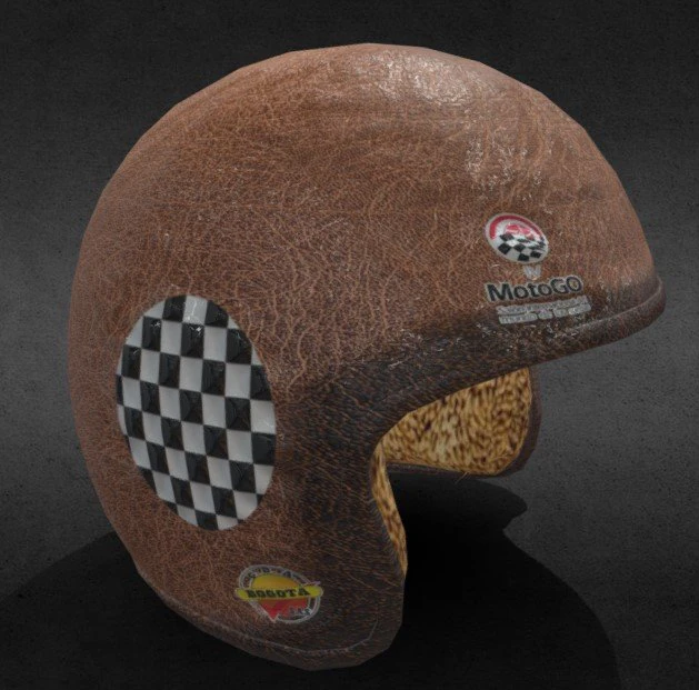 casco vintage helmet pilot 3D Model .c4d .max .obj .3ds .fbx .stl .blend 