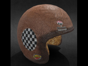 casco vintage helmet pilot 3D Модель