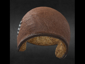 casco vintage helmet pilot 3D Model