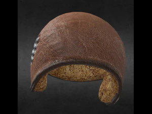 casco vintage helmet pilot 3D Model