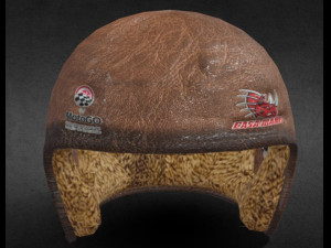 casco vintage helmet pilot 3D Model