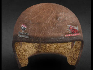 casco vintage helmet pilot 3D Model