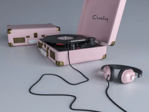 pink crosley 3D Model