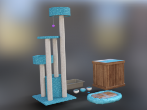 cat props accessories 3Dモデル