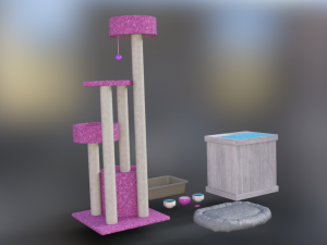 cat props accessories 3D Model