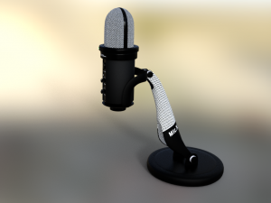 microfone studio 3D Model