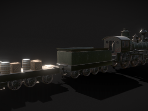 train kids toy west scene locomotive 3D-Modell