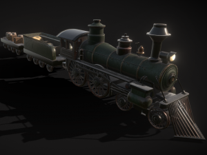 train kids toy west scene locomotive Model 3D