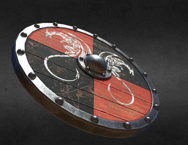 viking shield Modello 3D .c4d .max .obj .3ds .fbx .stl .blend 