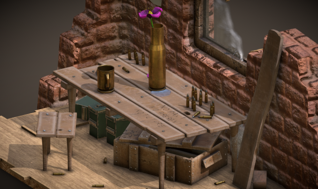 war and peace ambient 3D Model .c4d .max .obj .3ds .fbx .stl .blend 