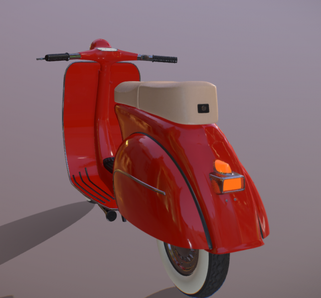 vespa 150 3D Model .c4d .max .obj .3ds .fbx .stl .blend 