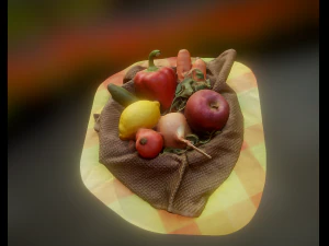 cesta de legumes Modelo 3D